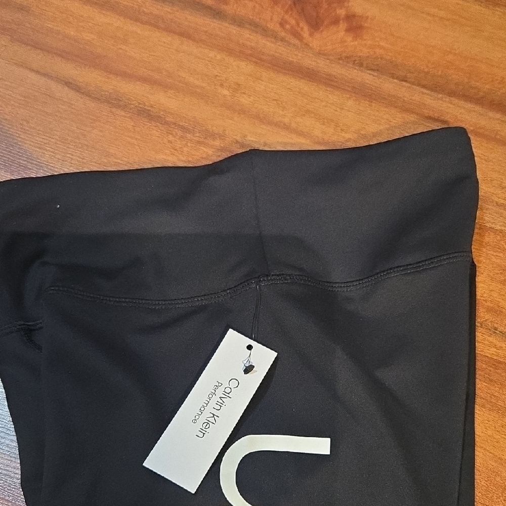 Calvin Klein Black Leggings Stretchy Athletic Wear NWT MEDIUM WOMEN - Picture 4 of 11